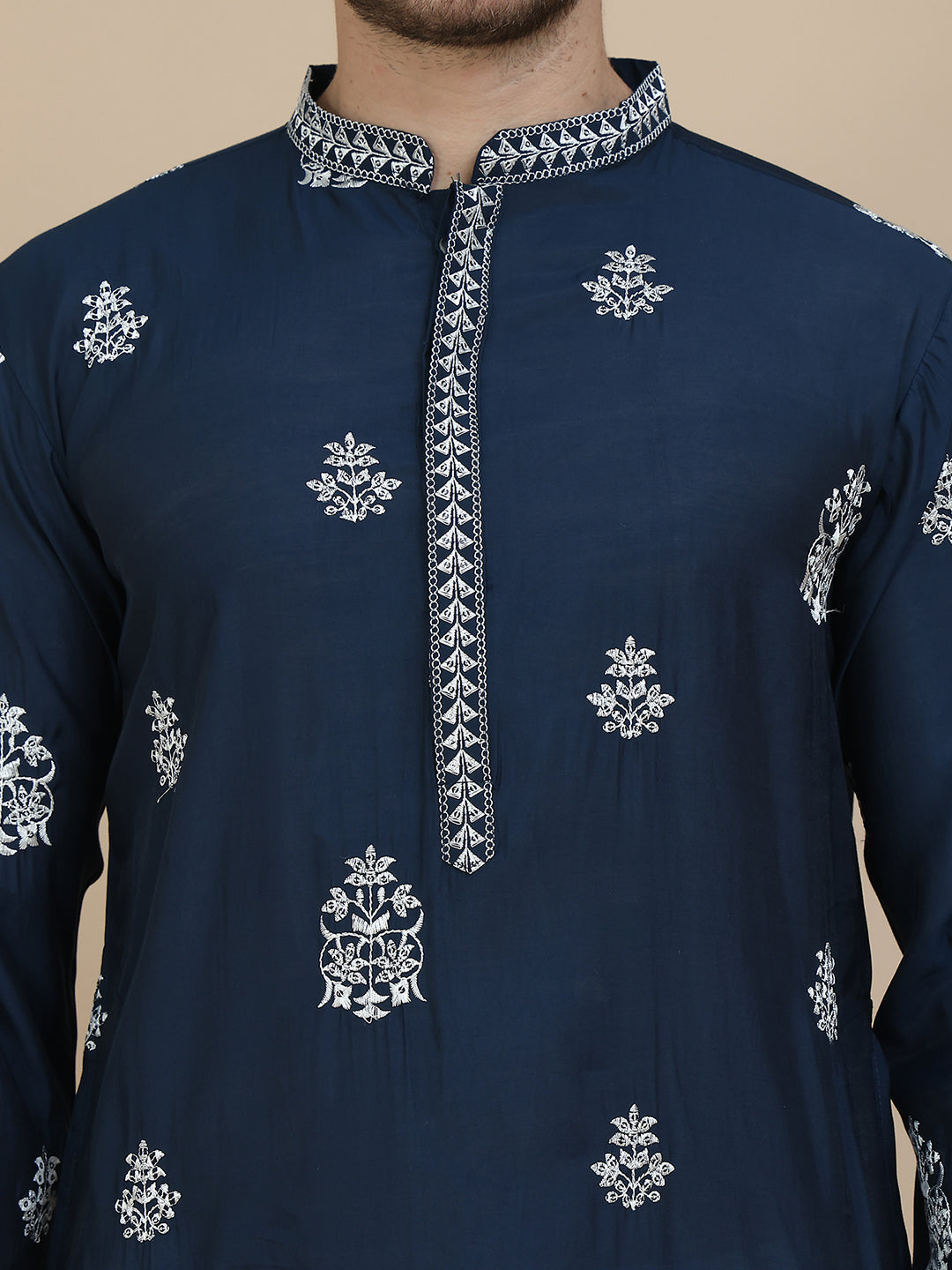 Teal Embroidered Kurta Salwar & Dupatta Set, ( JOKP SP-W D 5091 Teal )