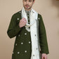 Embroidered Silk Blend Kurta Dupatta Set for Men ( KOD 5077 olive )