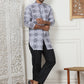 Printed front open Kurta With Trouser