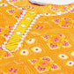 Women Yellow & Pink Ethnic Motifs Printed Pure Cotton Kurta With Trousers & Dupatta ( JOKS D27Y 1411 Yellow )