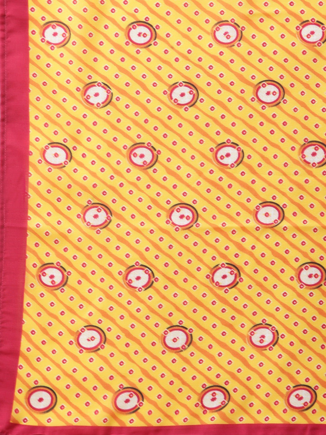 Women Yellow & Pink Ethnic Motifs Printed Pure Cotton Kurta With Trousers & Dupatta ( JOKS D27Y 1411 Yellow )