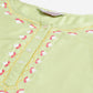Women Green Embroidered Regular Kurta with Trousers & With Dupatta ( JOKS D30 1361 Green )