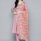 Women Embroidered Thread Work Kurta & Trousers With Dupatta