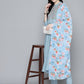 Women Embroidered Thread Work Kurta & Trousers With Dupatta