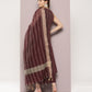 Jacquard flared kurta pallazos dupatta set