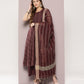 Jacquard flared kurta pallazos dupatta set