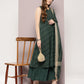 Jacquard flared kurta pallazos dupatta set