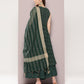Jacquard flared kurta pallazos dupatta set