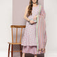 Printed flared kurta pallazos dupatta set