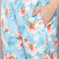 Mirror work detailing, linen printed flared kurta with trousers and dupatta