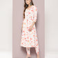 Mirror work detailing, linen printed flared kurta with trousers and dupatta