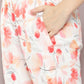 Mirror work detailing, linen printed flared kurta with trousers and dupatta