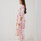 White Floral Printed Mirror Work Linen Kurta with Trousers & Dupatta ( JOKS D57W 1545 White )