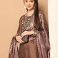 Embroidered Kurta,Printed Dupatta and Trouser Set