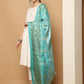 White Sequinned Kurta with Trousers & With Dupatta ( JOKS D60B 1453 White )