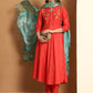 Embroidered Kurta,Printed Dupatta and Trouser Set