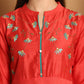 Embroidered Kurta,Printed Dupatta and Trouser Set