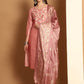 Embroidered Kurta,Printed Dupatta and Trouser Set