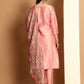 Embroidered Kurta,Printed Dupatta and Trouser Set