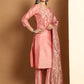 Embroidered Kurta,Printed Dupatta and Trouser Set