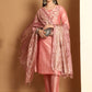 Embroidered Kurta,Printed Dupatta and Trouser Set