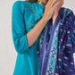 Floral Embroidered Kurta with Trousers & With Dupatta