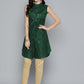 Jompers Women Geometric Embroidered Mirror Work Kurta