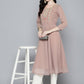 Embroidered yok flaired gorgette kurta from Jompers