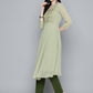 Embroidered yok flaired gorgette kurta from Jompers