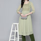 Embroidered yok flaired gorgette kurta from Jompers