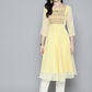 Embroidered yok flaired gorgette kurta from Jompers