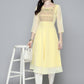 Embroidered yok flaired gorgette kurta from Jompers