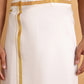 Readymade Pocket Dhoti with Golden Zari Border ( JOLD 009White )