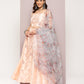 Mirror Work Lehenga Choli With printed Organza dupatta