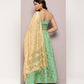 Cutdana emblished Jacqard Lehenga Choli with dupatta