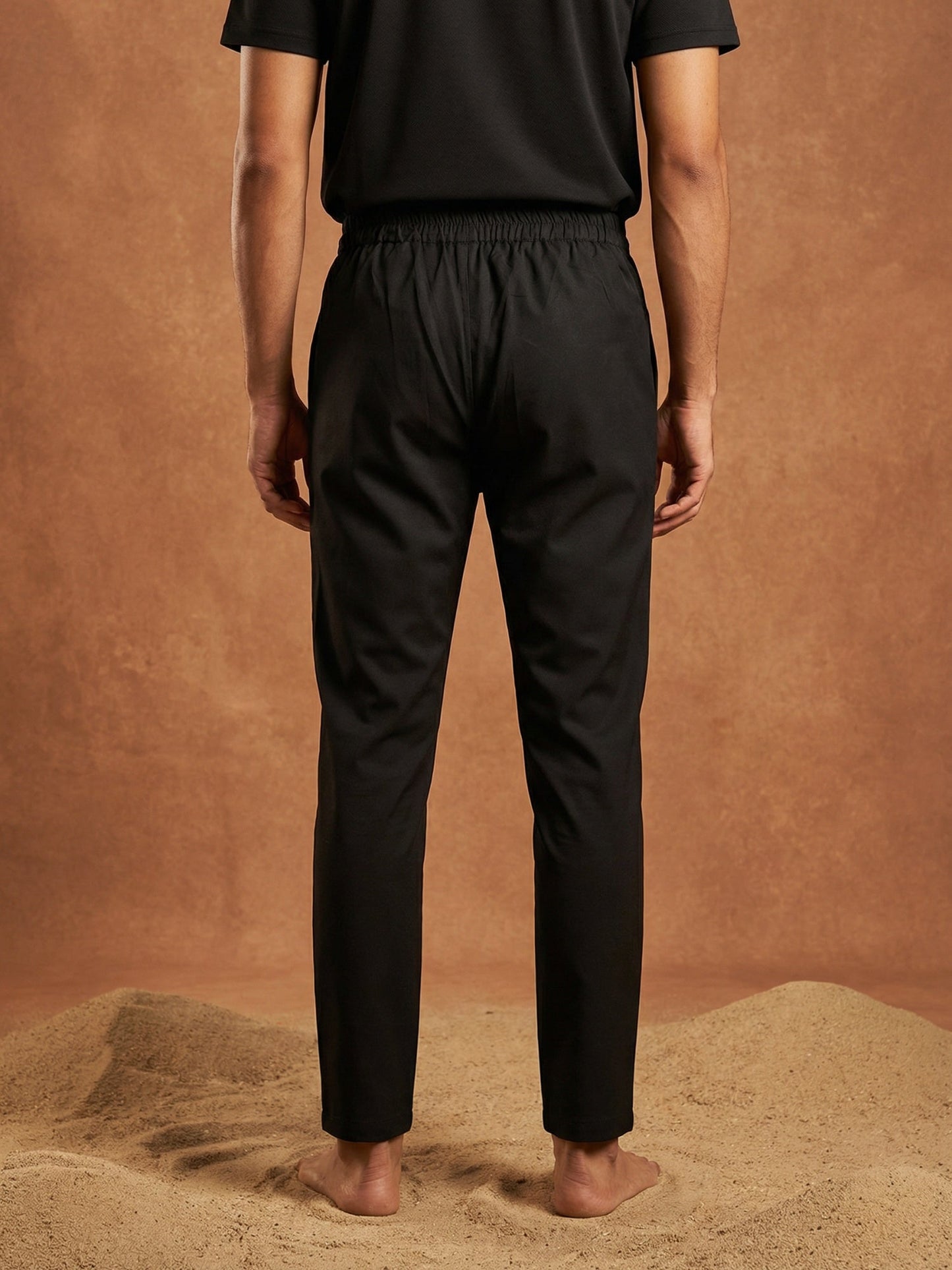 Solid Cotton Pyjama For Men ( JOPJ 005Black )