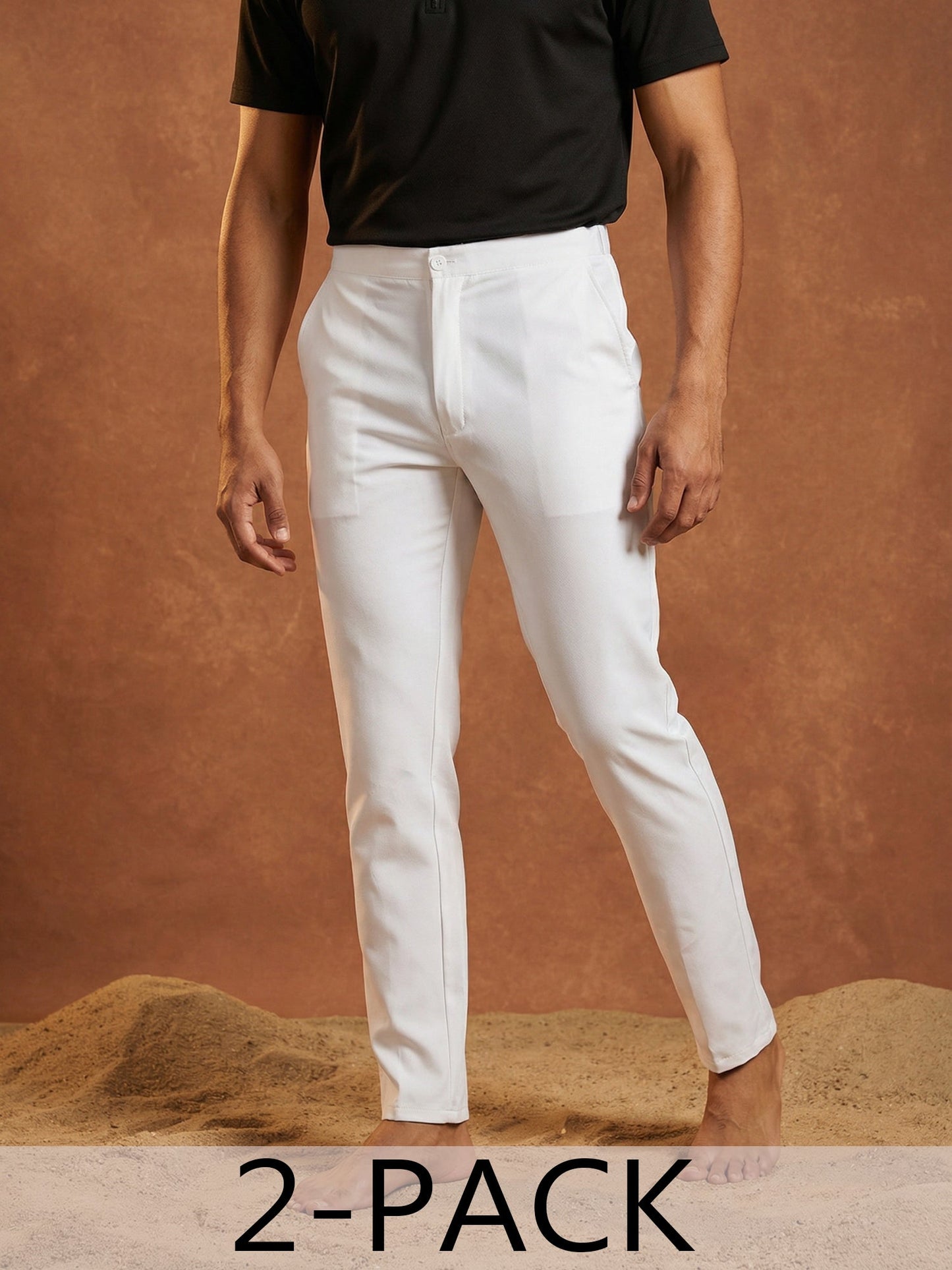 Men Pure Cotton Pyjama Pack of 2 ( JOPJ 005White Pack-2 )