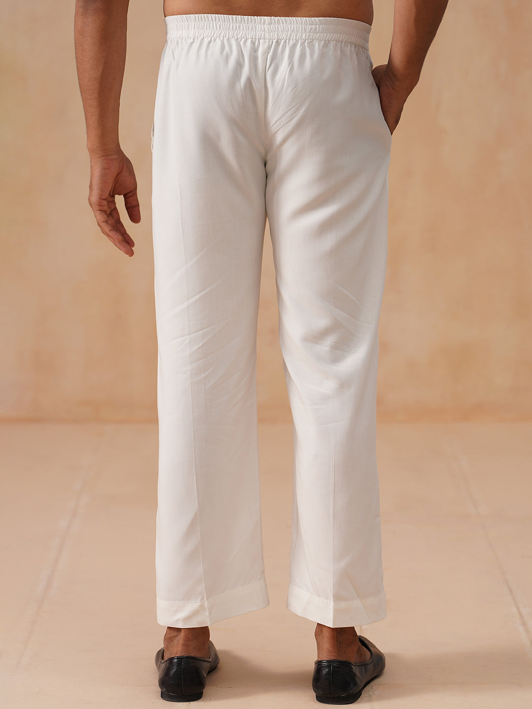 Solid Cotton Pyjama For Men ( JOPJ 011 White )