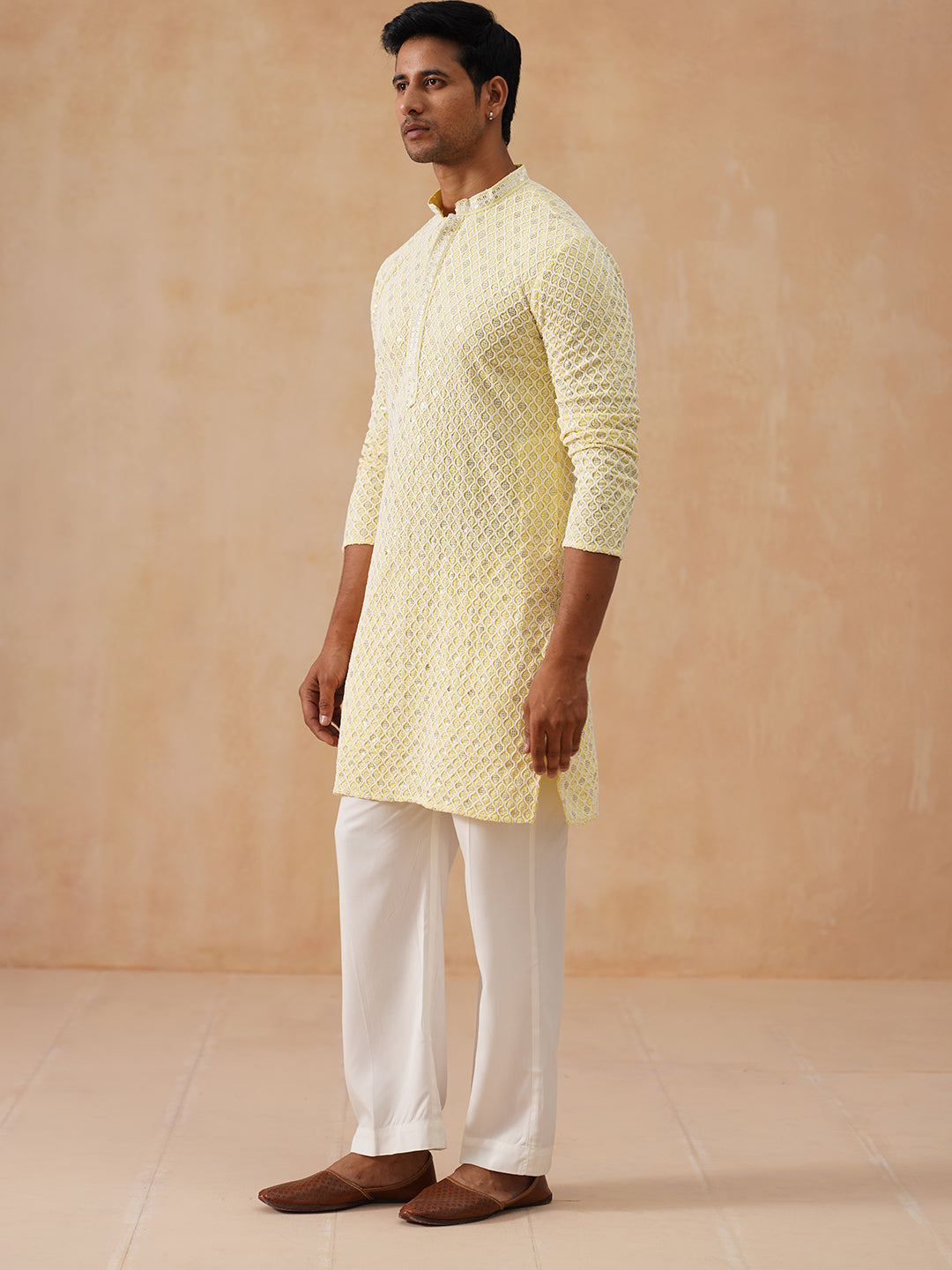 Solid Cotton Pyjama For Men ( JOPJ 011 White )