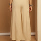 Women Beige Straight Partially Elasticated Palazzo