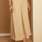 Women Beige Straight Partially Elasticated Palazzo