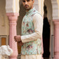 Men's Silk Blend Printed Nehru Jacket