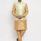 Jompers Men's Green Woven Nehru Jacket ( JOWC 4009Lime )