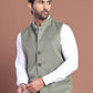 Solid Nehru Jacket For Men ( JOWC 4046 Pista )