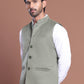 Solid Nehru Jacket For Men ( JOWC 4046 Pista )