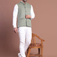 Solid Nehru Jacket For Men ( JOWC 4046 Pista )