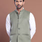 Solid Nehru Jacket For Men ( JOWC 4046 Pista )