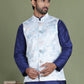 Floral Printed Nehru Jacket ( JOWC 4090Silver )