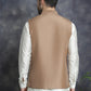 Men's embroidered Nehru Jacket ( JOWC 4092Brown )