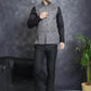 Men's Woven Design Nehru Jacket ( JOWC 4095Charcoal )